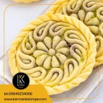 کلمپه صنوبر طرح گل با تزئین پسته